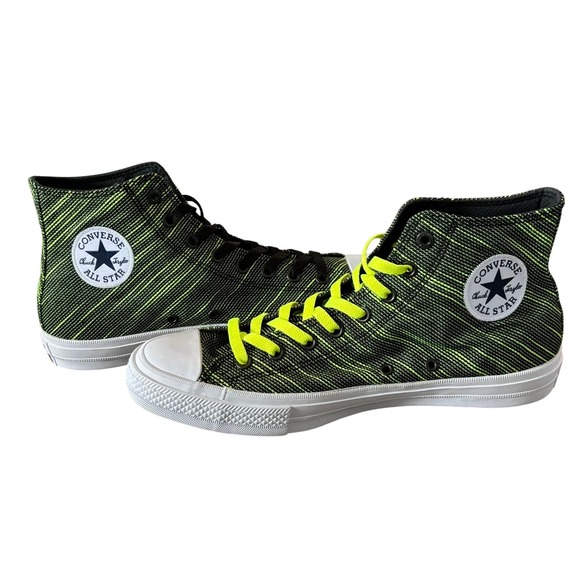 Converse Chuck Taylor II Black Volt‎ High Top Sneakers Sz 10 - Picture 6 of 9